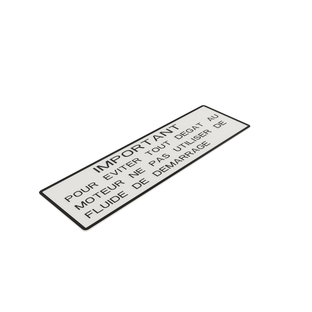 M88337: Fits John Deere M88337 Important Label, French – Genuine OEM