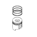 MIA882941: Fits John Deere MIA882941 Piston Kit – Genuine OEM