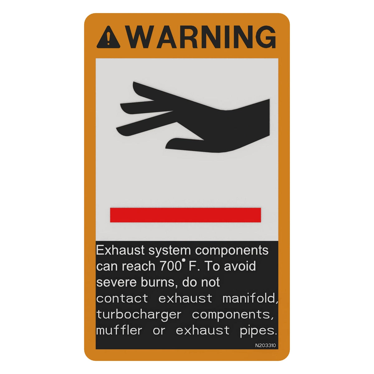 N203310: Fits John Deere N203310 Exhaust Heat Warning, Label – Genuine OEM
