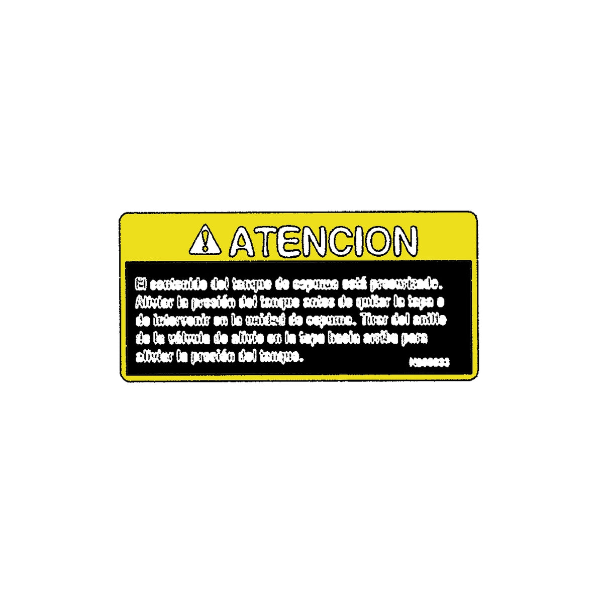 N208633: Fits John Deere N208633 Vent Tank Pressure Label, Spanish – Genuine OEM