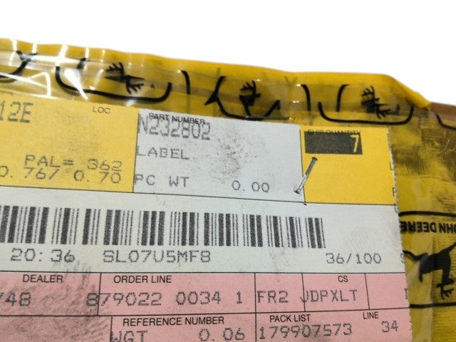 JOHN DEERE N232802 — product photo
