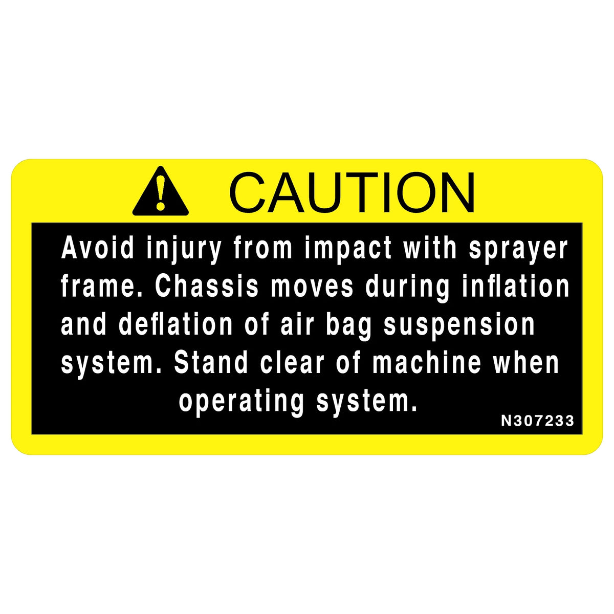 N307233: Fits John Deere N307233 Auto Air Spring Level Label – Genuine OEM