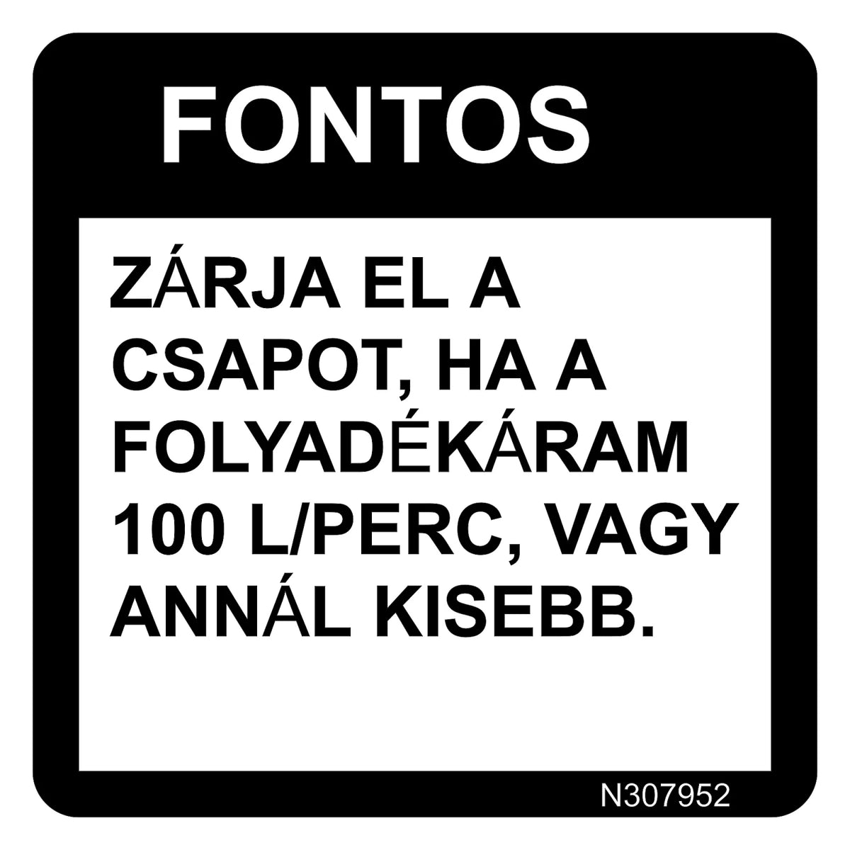 N307952: Fits John Deere N307952 Solution Flow Label, Hungarian – Genuine OEM