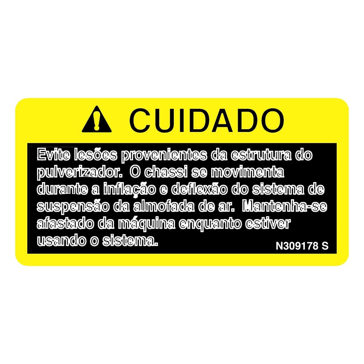 N309178: Fits John Deere N309178 Auto Air Spring Leveling Label, Portuguese – Genuine OEM