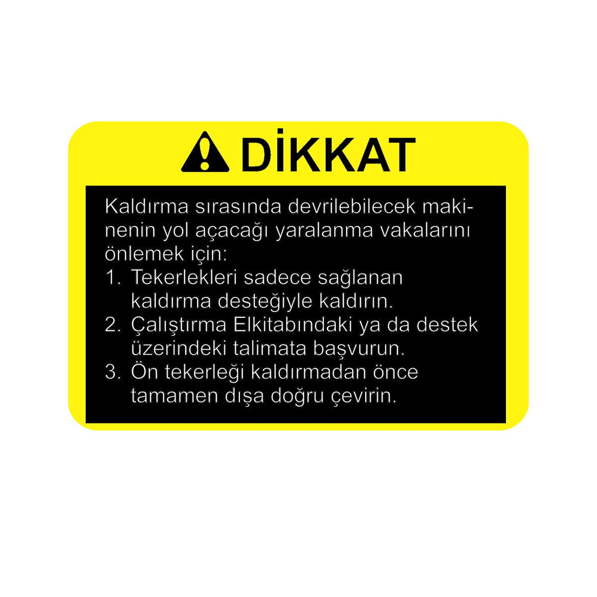 N310207: Fits John Deere N310207 Caution Jacking Label, Turkish – Genuine OEM