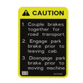 N372425: Fits John Deere N372425 Safety Sign, Brake Caution – Genuine OEM