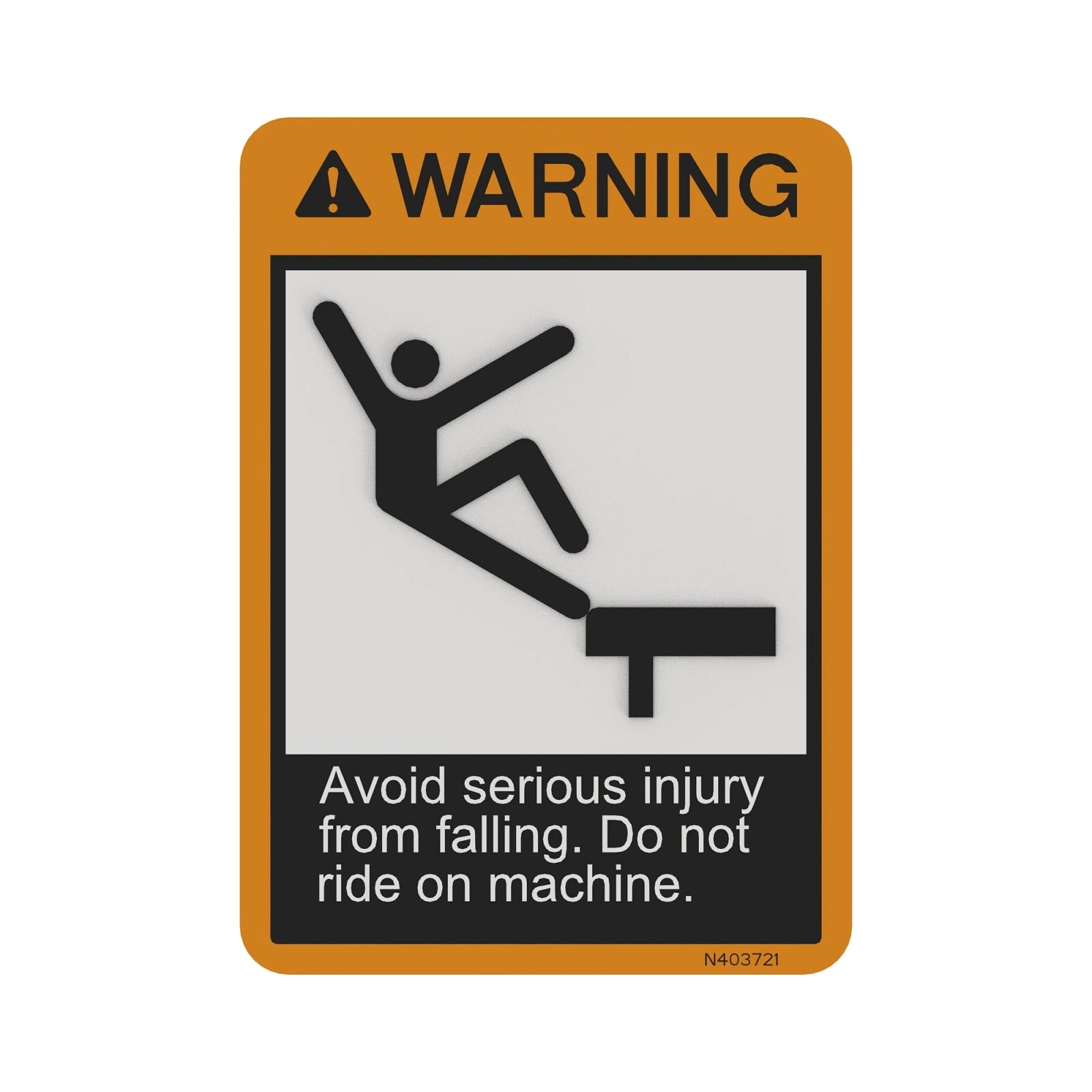 N403721: Fits John Deere N403721 DO NOT Ride Label – Genuine OEM