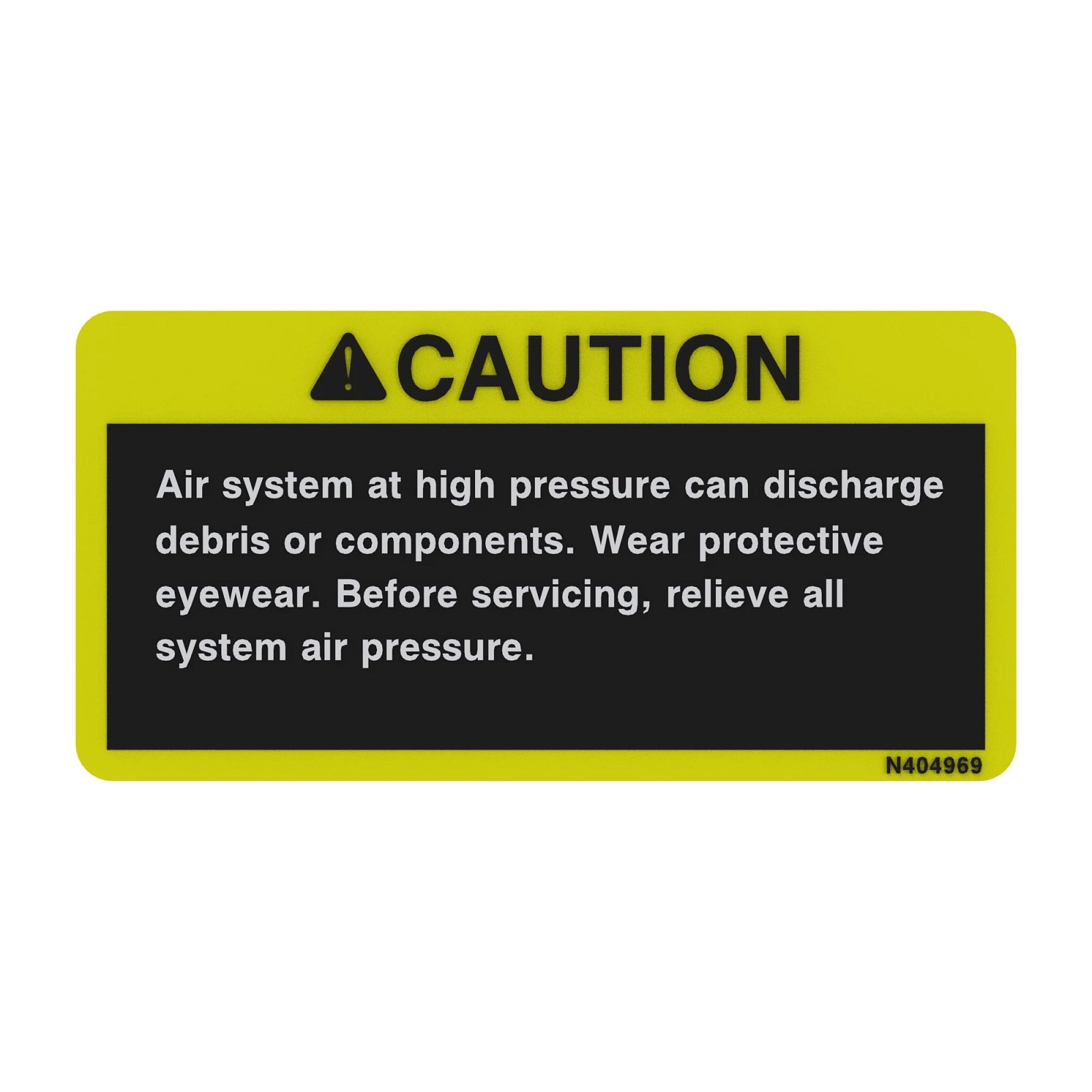 N404969: Fits John Deere N404969 Safety Air Dryer Label – Genuine OEM