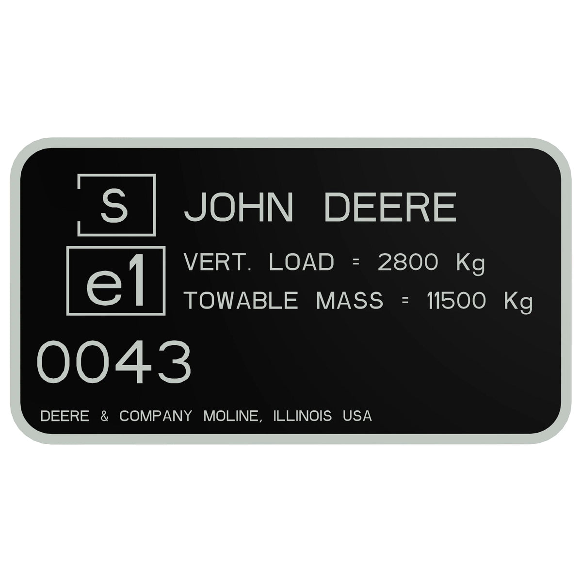 R119439: Fits John Deere R119439 Drawbar Label – Genuine OEM