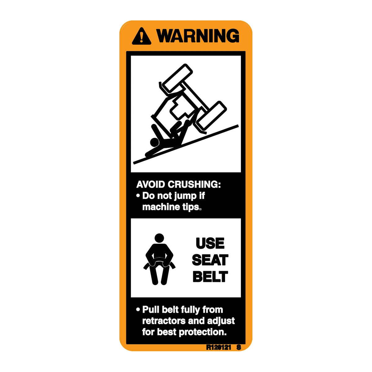 R120121: Fits John Deere R120121 Warning Label – Genuine OEM