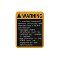 R120124: Fits John Deere R120124 ROPS Warning Label, English – Genuine OEM