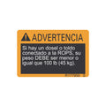 R177959: Fits John Deere R177959 Safety Sign, ROPS Warning, Spanish – Genuine OEM