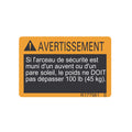 R177961: Fits John Deere R177961 Safety Sign, ROPS Warning, French – Genuine OEM