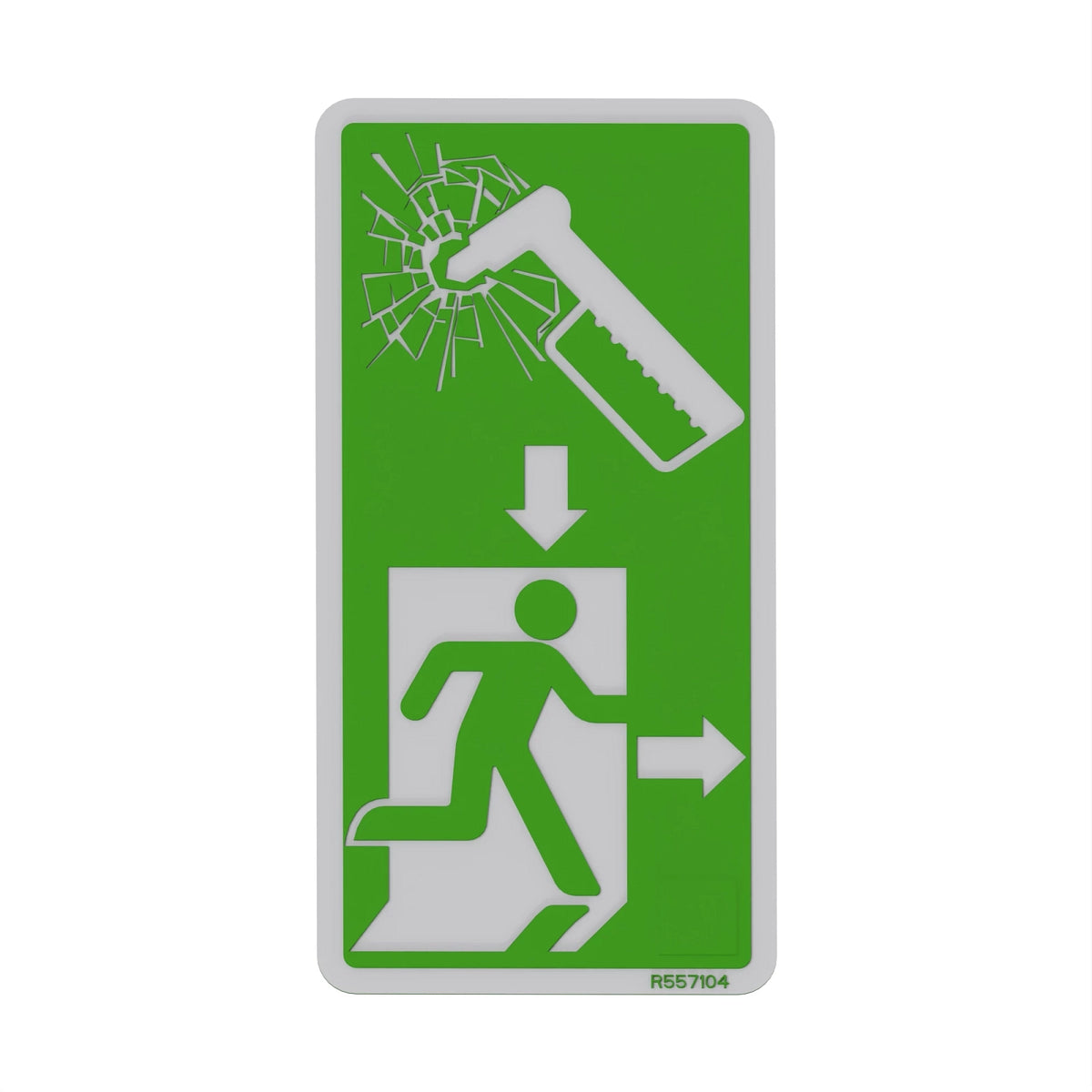 R557104: Fits John Deere R557104 Emergency Exit Label, Right Side – Genuine OEM