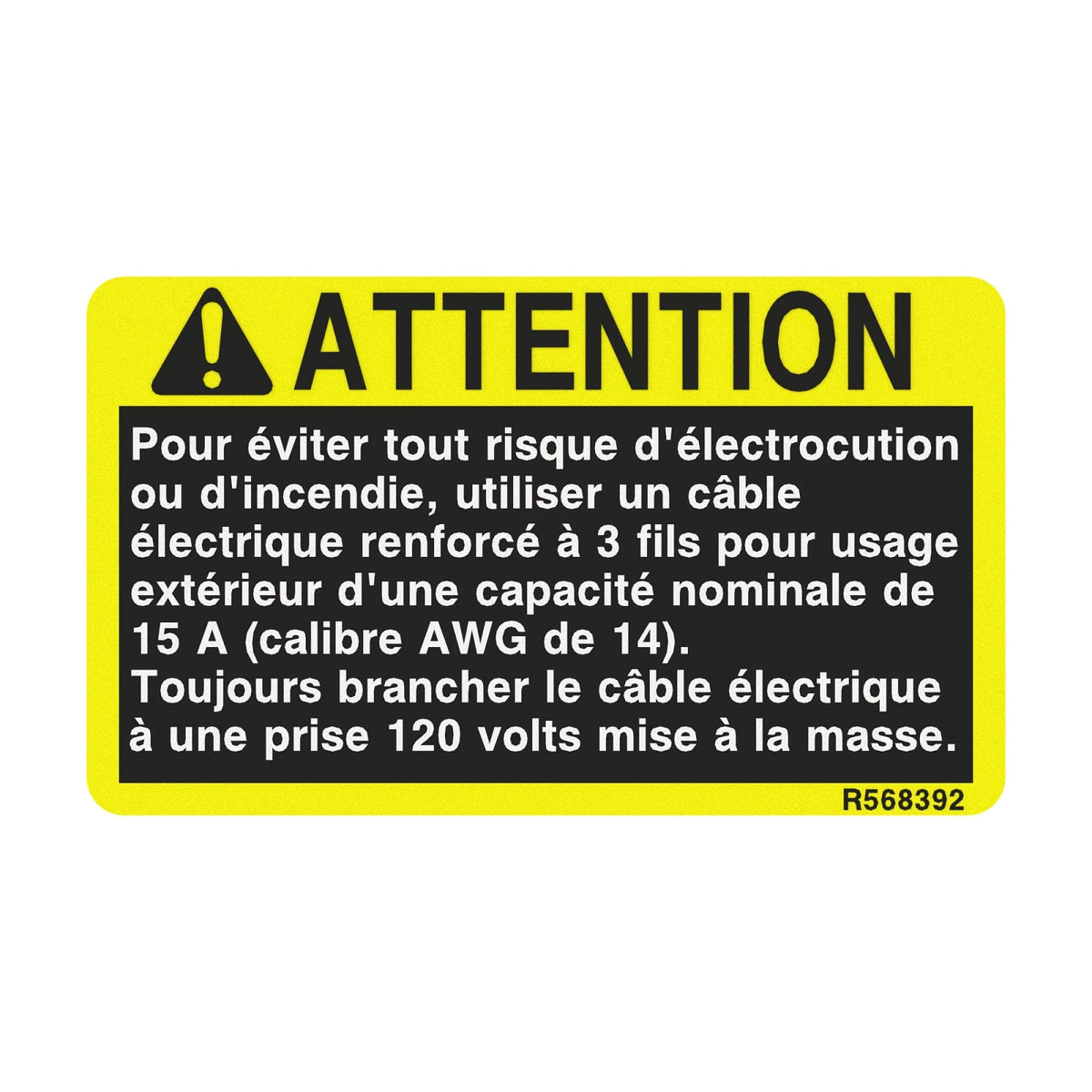 R568392: Fits John Deere R568392 Breaker Circuit Label – Genuine OEM