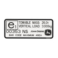 R568590: Fits John Deere R568590 Drawbar Label – Genuine OEM