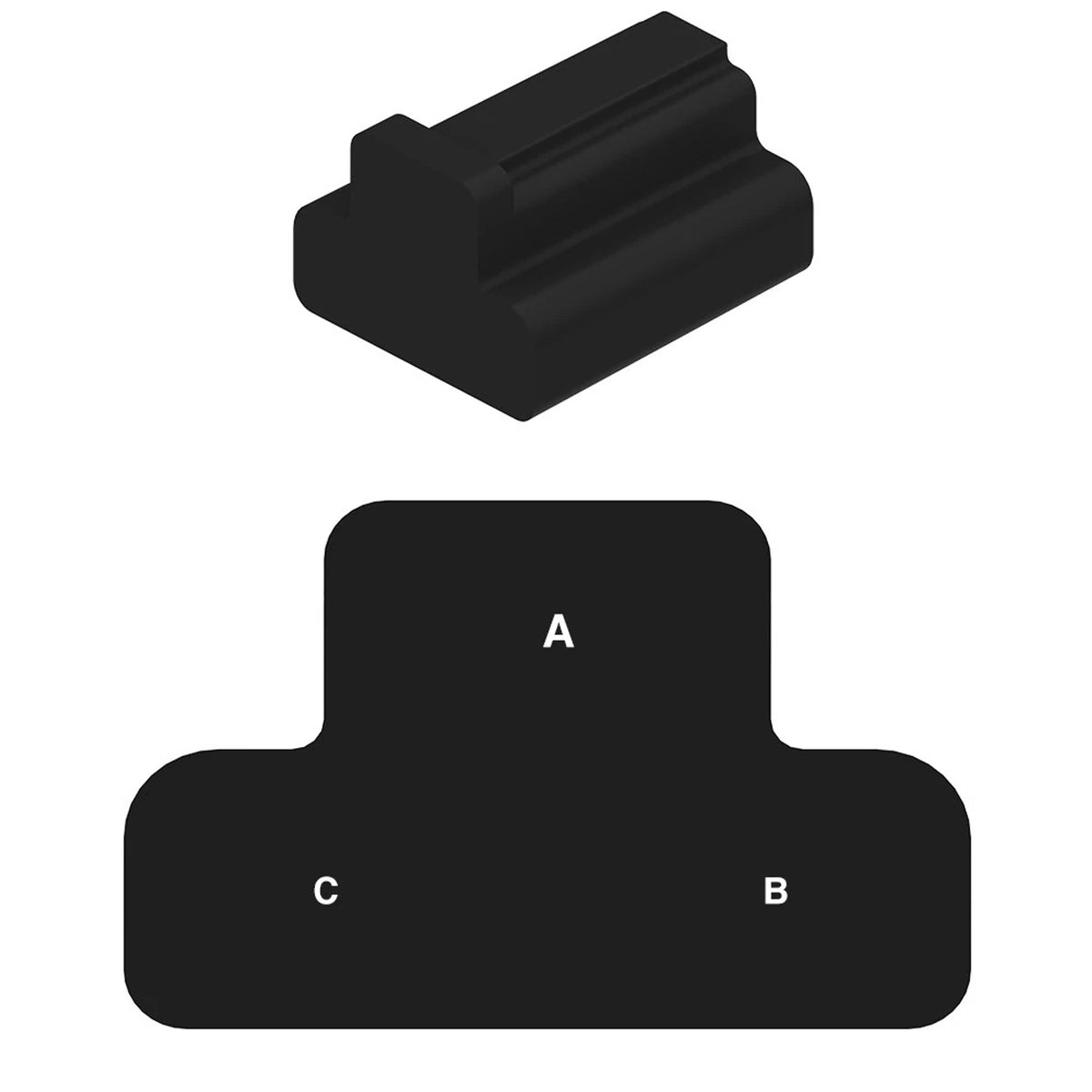 R77482: R77482: Black External Electrical Connector Assembly, 3 Cavities