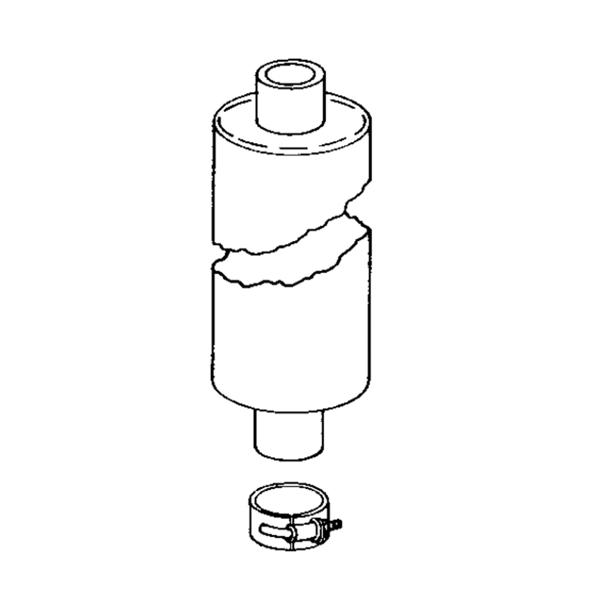 RE20222: Fits John Deere RE20222 Muffler with Clamp – Genuine OEM
