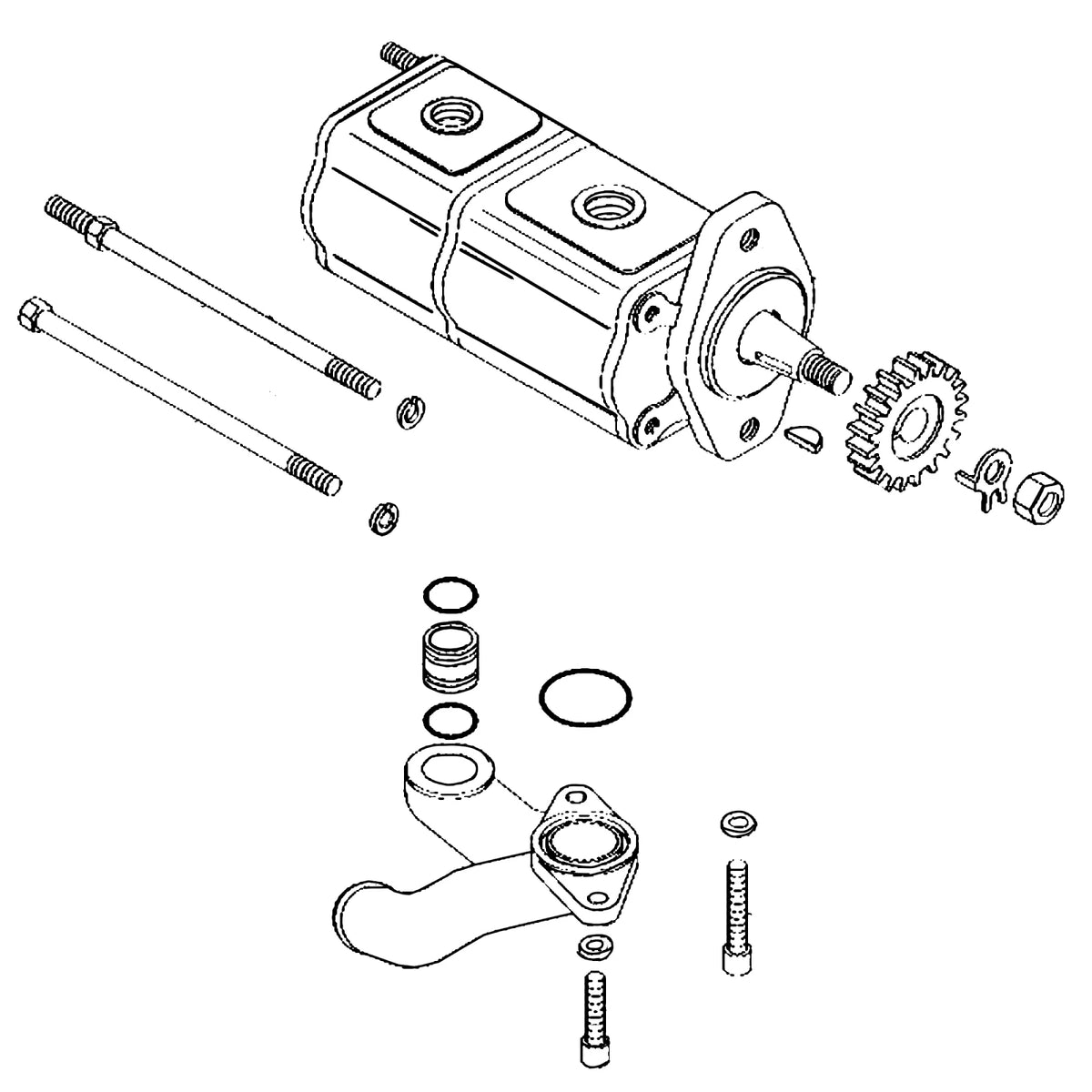RE40444: Fits John Deere RE40444 Hydraulic Pump – Genuine OEM