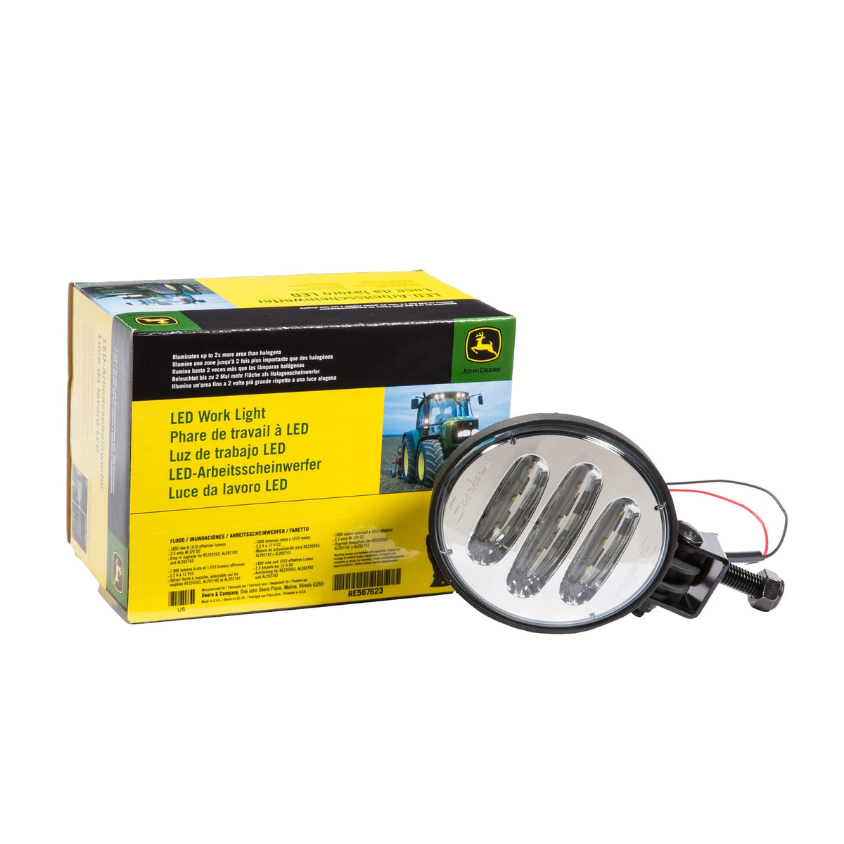 RE567623: Fits John Deere RE567623 Oval Floodlamp – Genuine OEM