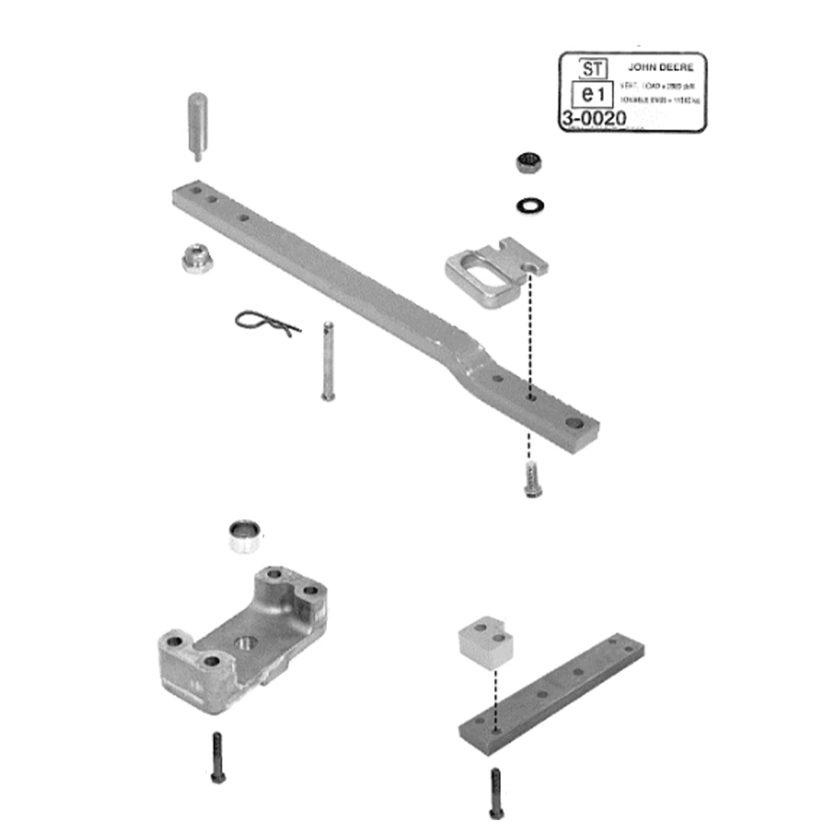 RE57760: Fits John Deere RE57760 Drawbar Kit – Genuine OEM