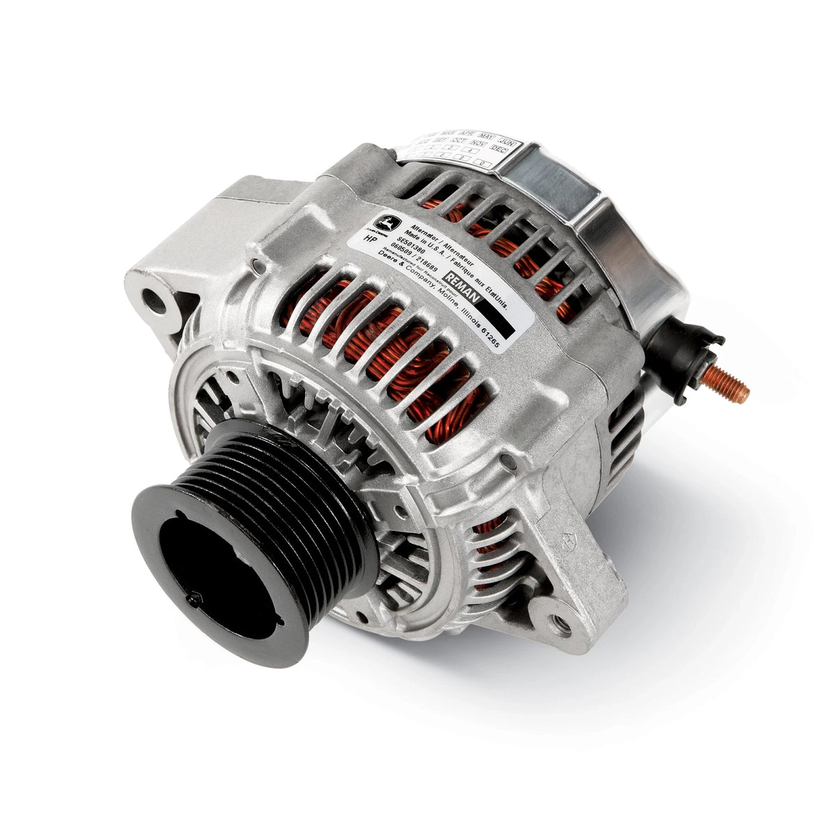 SE501380: Fits John Deere SE501380 REMAN Alternator, 12 Volt, 140 Amp – Genuine OEM