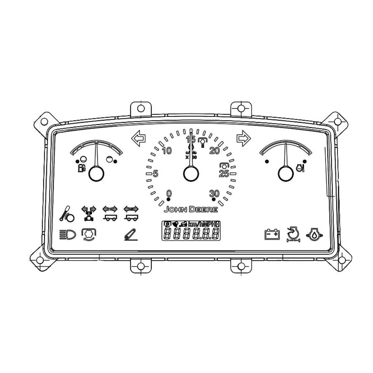 SJ22550: Fits John Deere SJ22550 Instrument Cluster – Genuine OEM
