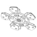 SJ36935: Fits John Deere SJ36935 Dual Clutch Disk – Genuine OEM