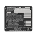 SU61268: Fits John Deere SU61268 Serial Number Plate – Genuine OEM