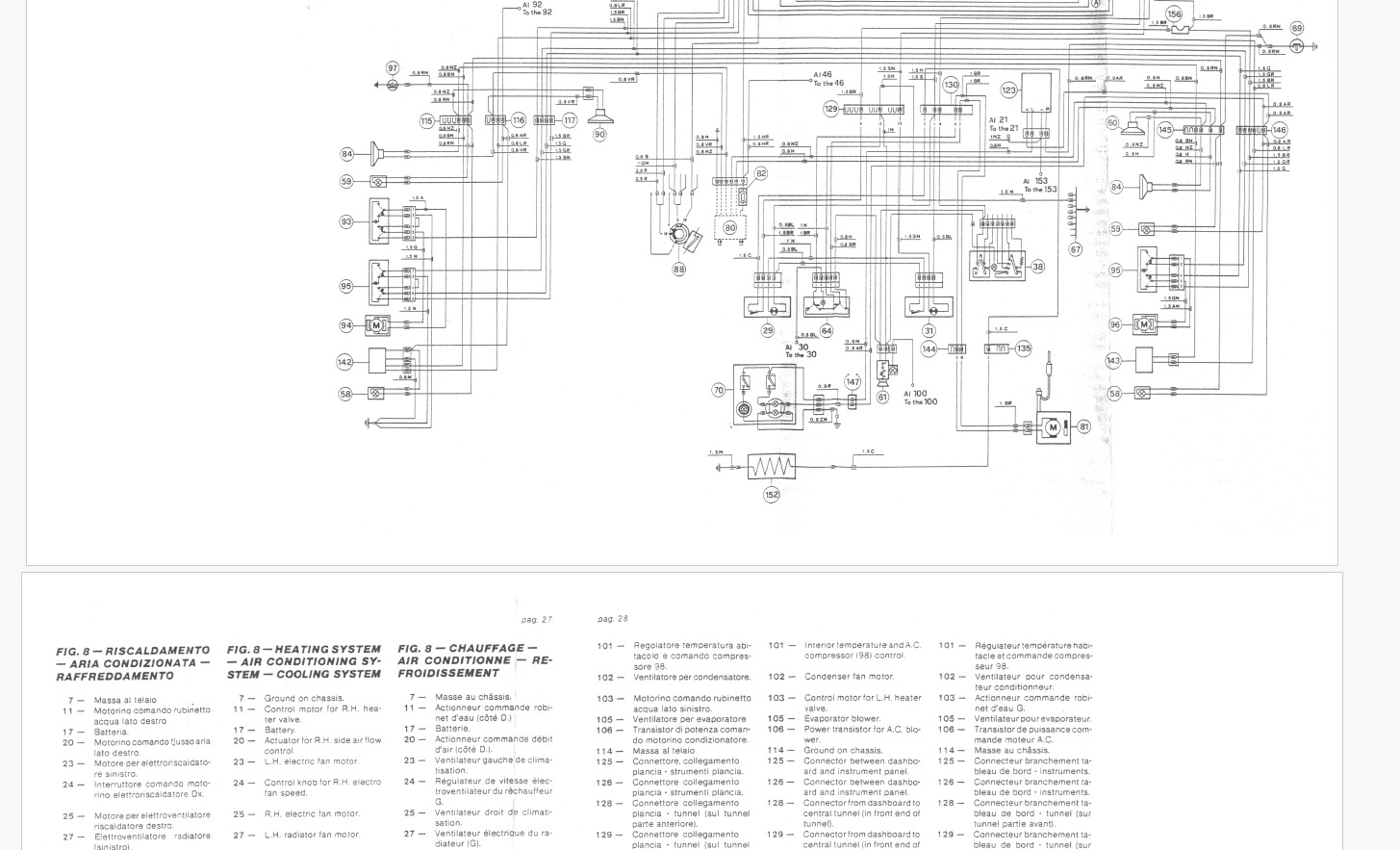 1988 Fits Ferrari 328 GTB / 328 GTS U.S Spec Electrical Wiring Schematics