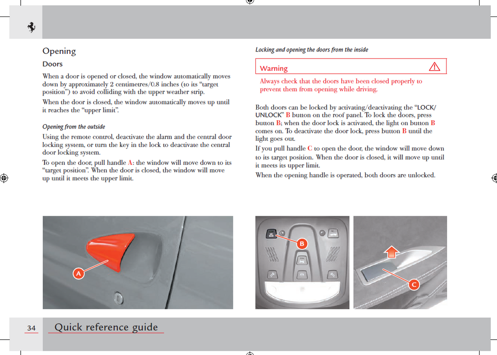 Fits Ferrari 458 Italia European Spec Owners Manual Handbook