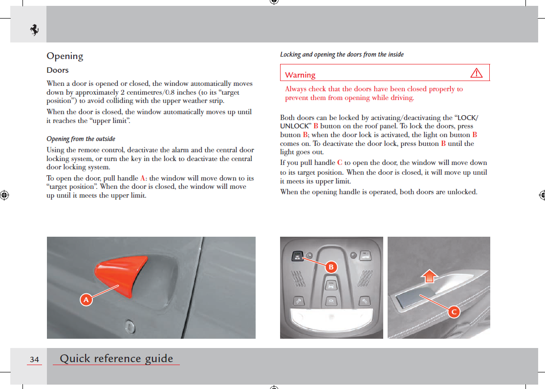Fits Ferrari 458 Italia European Spec Owners Manual Handbook
