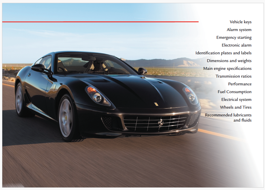 2010 Fits Ferrari 599 GTB Fiorano U.S.A. Spec Owners Manual Handbook