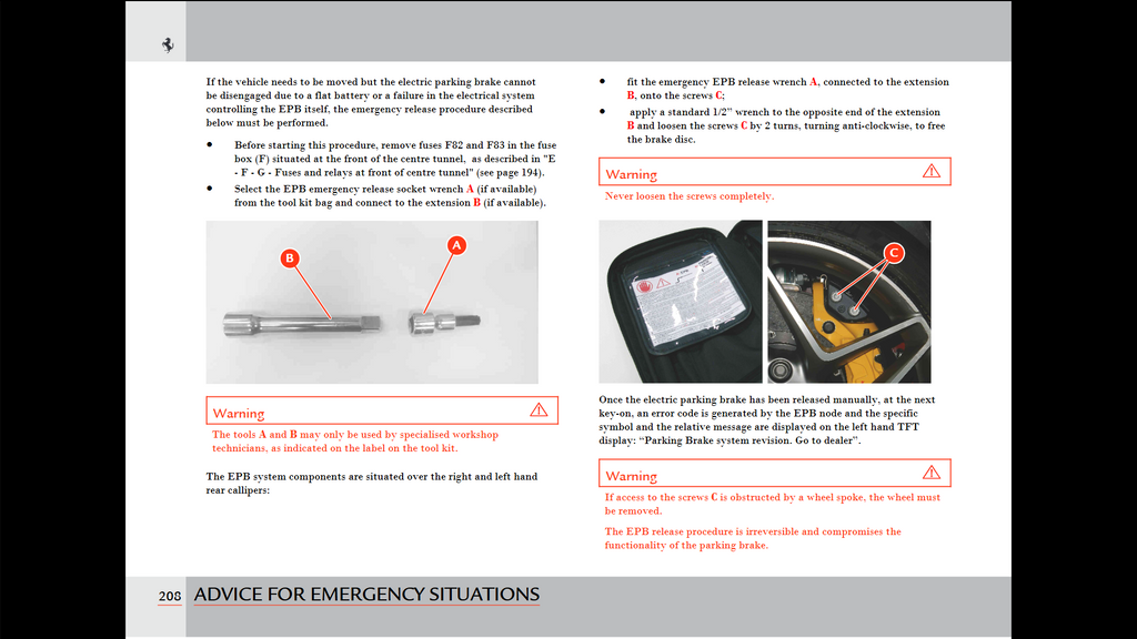 Fits Ferrari F8 Spider European Spec Owners Manual Handbook