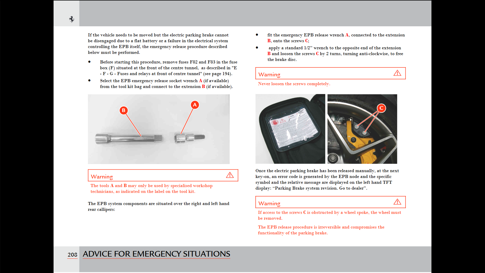 Fits Ferrari F8 Spider European Spec Owners Manual Handbook