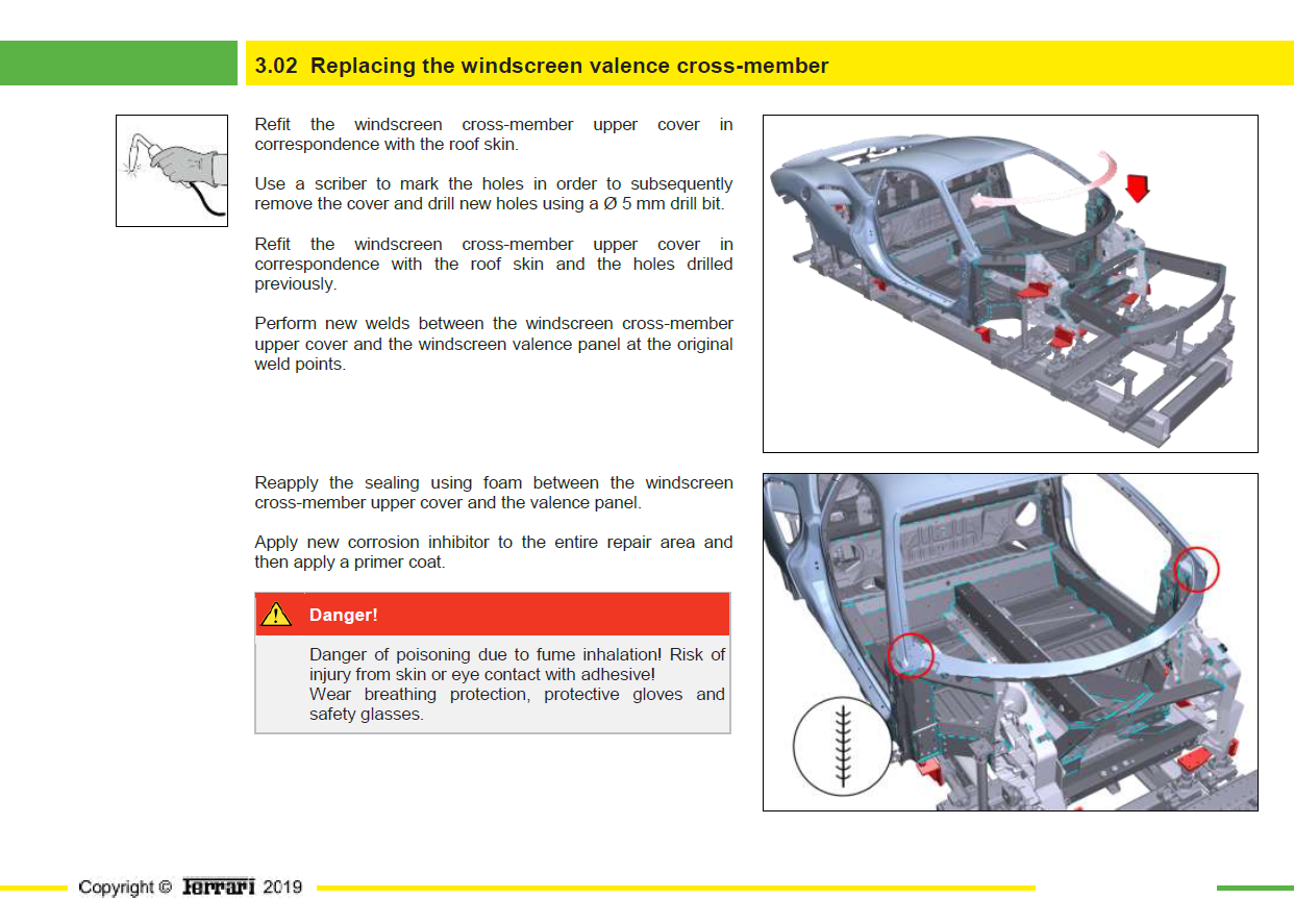 Fits 2019-2023 Ferrari F8 Body / Chassis Aluminium Repair Workshop Manual