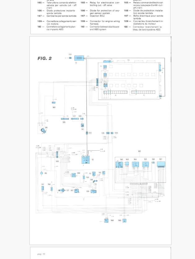 1989 Fits Ferrari 328 GTB / 328 GTS U.S Spec Electrical Wiring Schematics