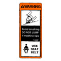 T146097: Fits John Deere T146097 Seat Belt Warning Label, English – Genuine OEM