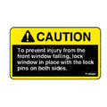 T146664: Fits John Deere T146664 Front Window Lock Safety Label – Genuine OEM