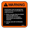 T225374: Fits John Deere T225374 Accumulator Label, English – Genuine OEM