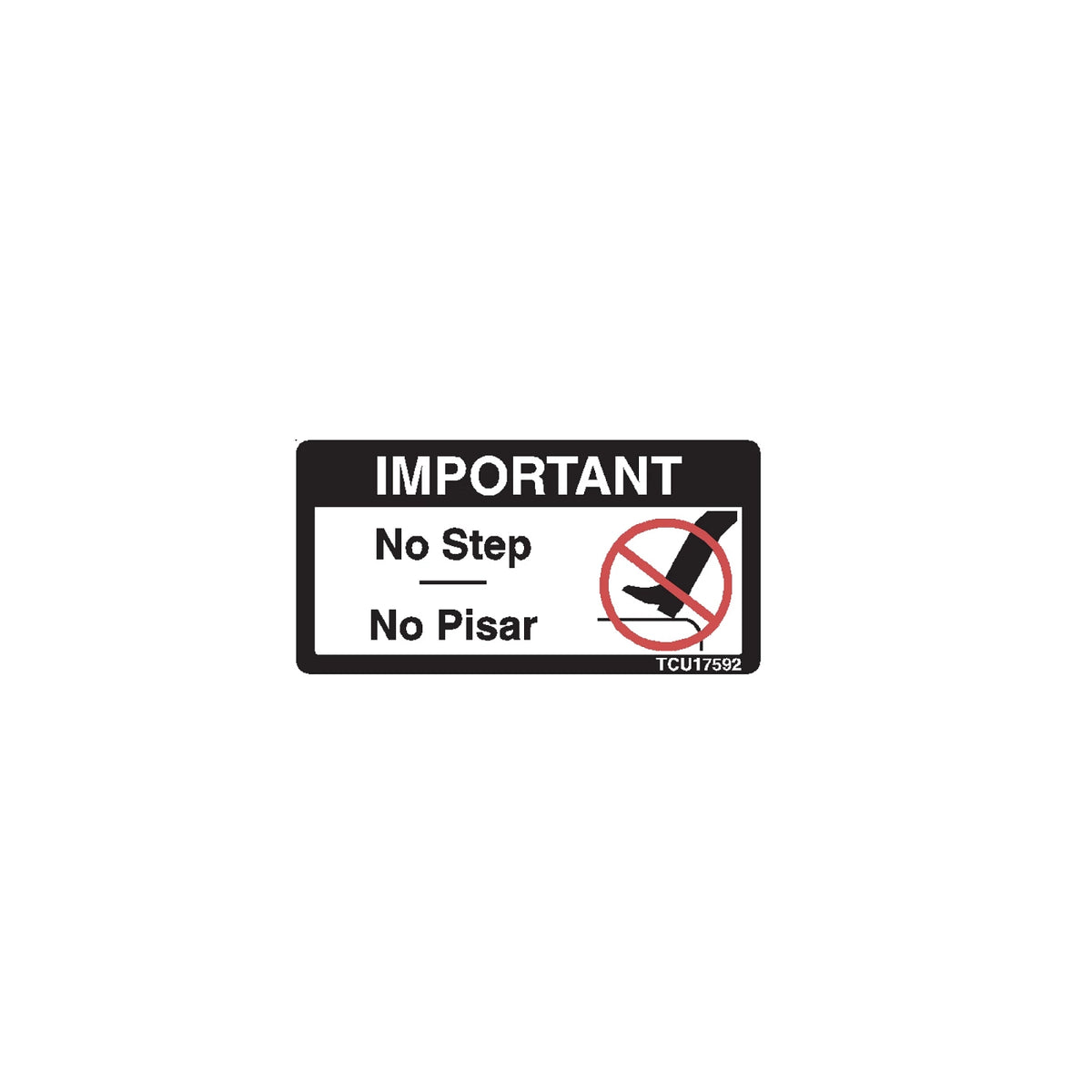 TCU17592: Fits John Deere TCU17592 Warning Label – Genuine OEM