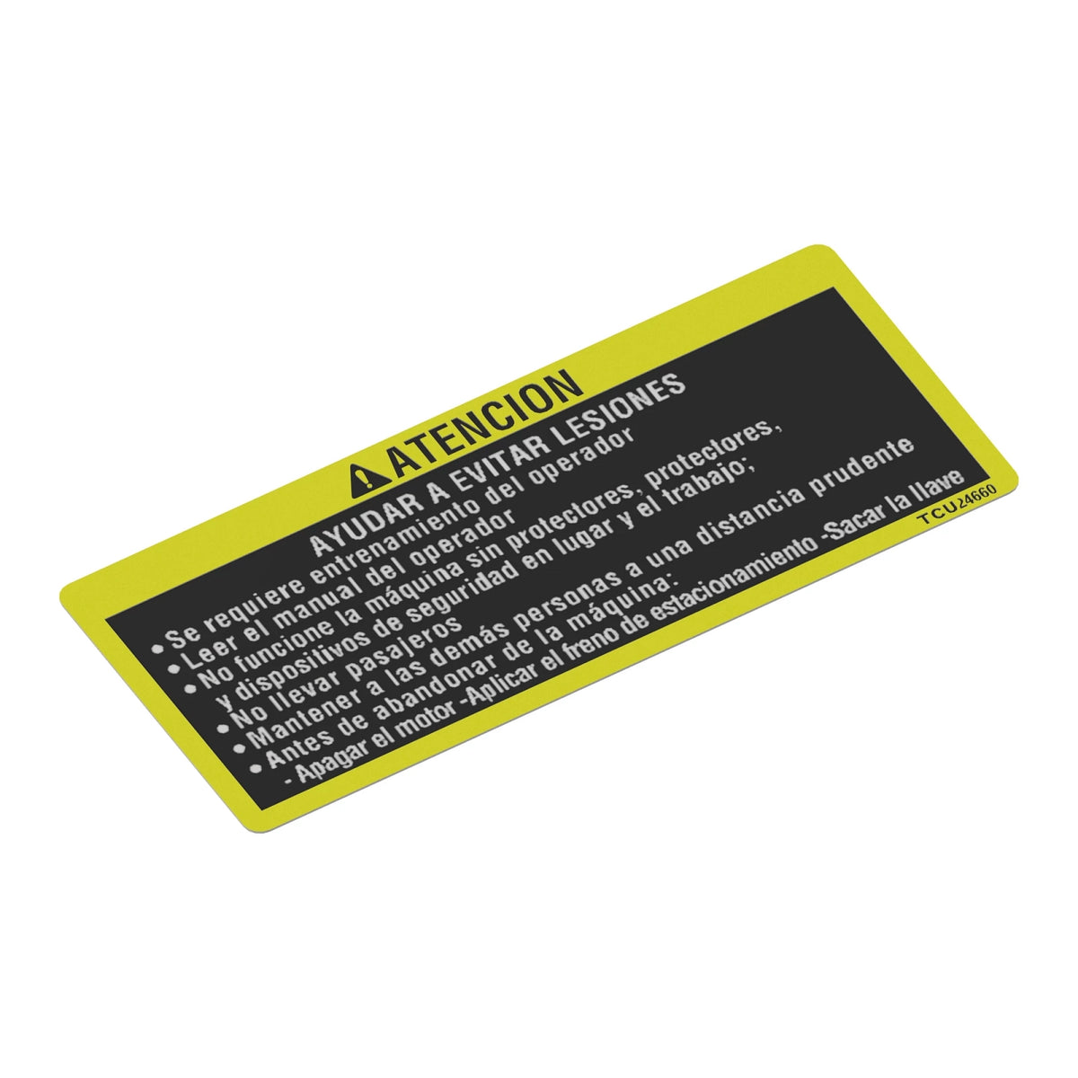 TCU24660: Fits John Deere TCU24660 General Caution Safety Sign, Spanish – Genuine OEM