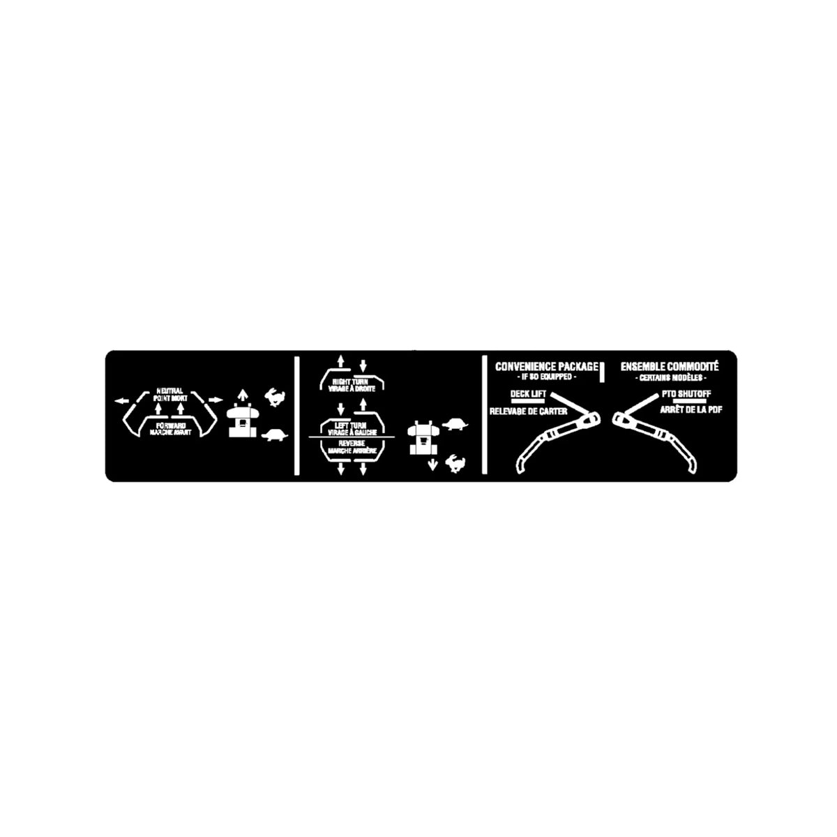 TCU25015: Fits John Deere TCU25015 Directional Control Label – Genuine OEM