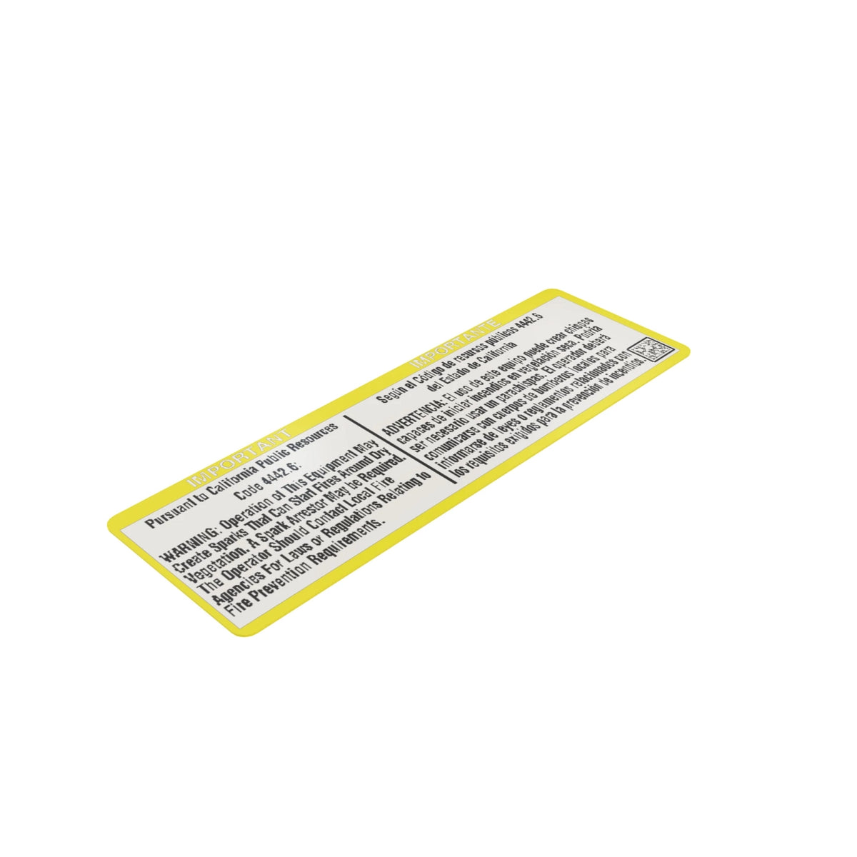 TCU32529: Fits John Deere TCU32529 Label, Spark Arrestor, Bilingual – Genuine OEM