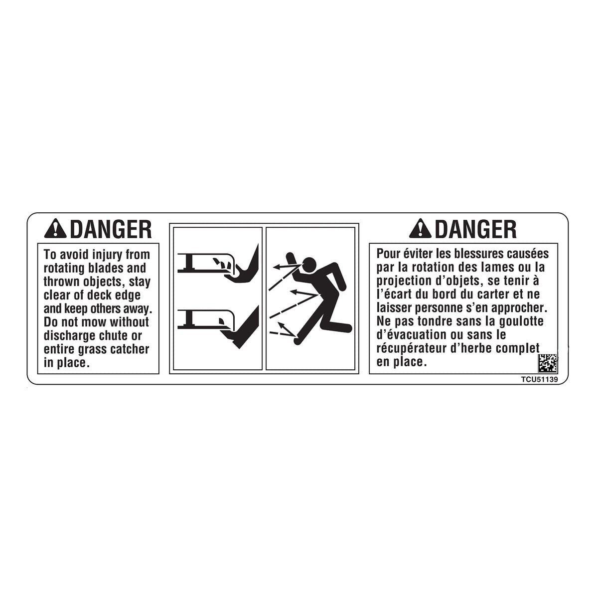 TCU51139: Fits John Deere TCU51139 Danger Sign Label – Genuine OEM