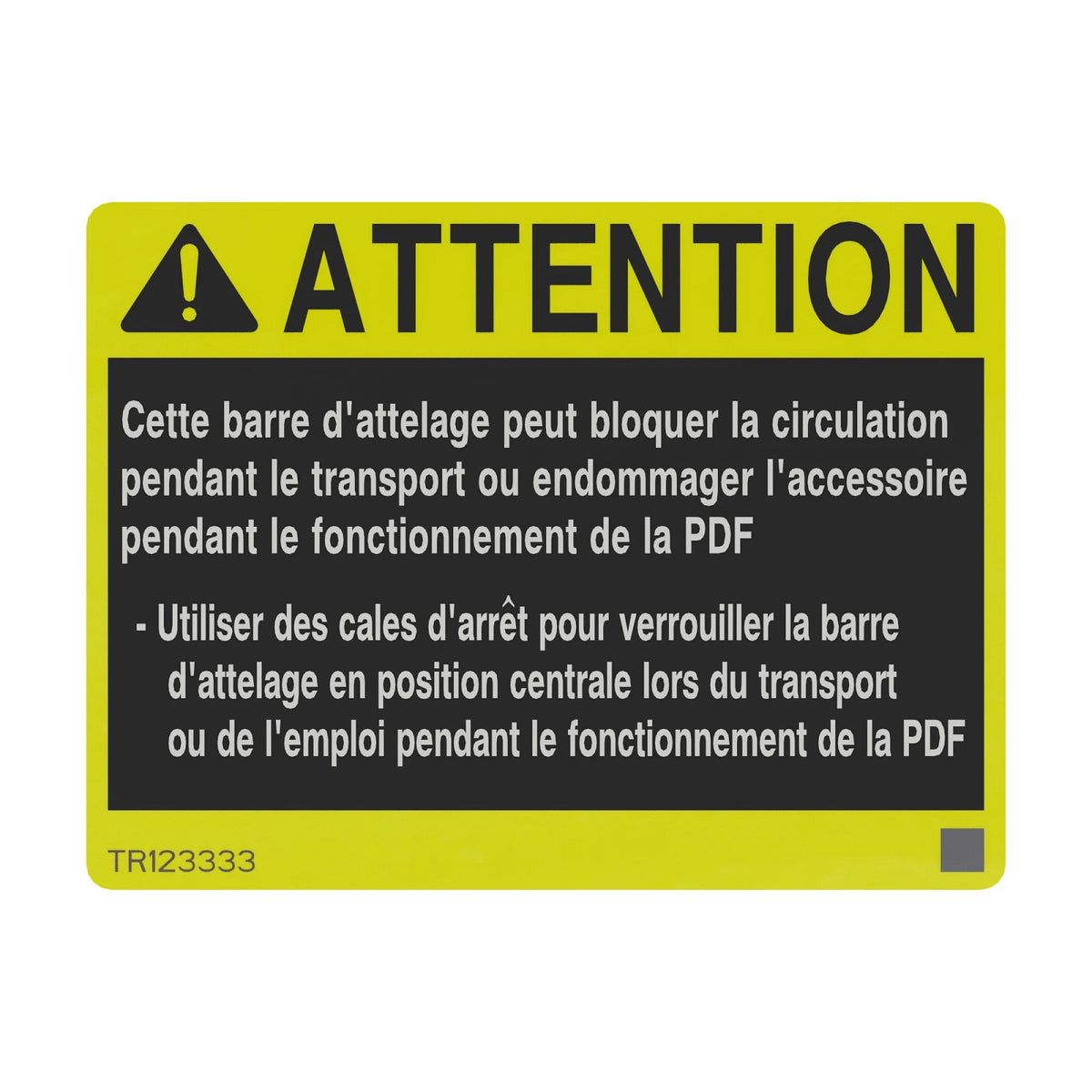TR123333: Fits John Deere TR123333 Safety Sign – Genuine OEM