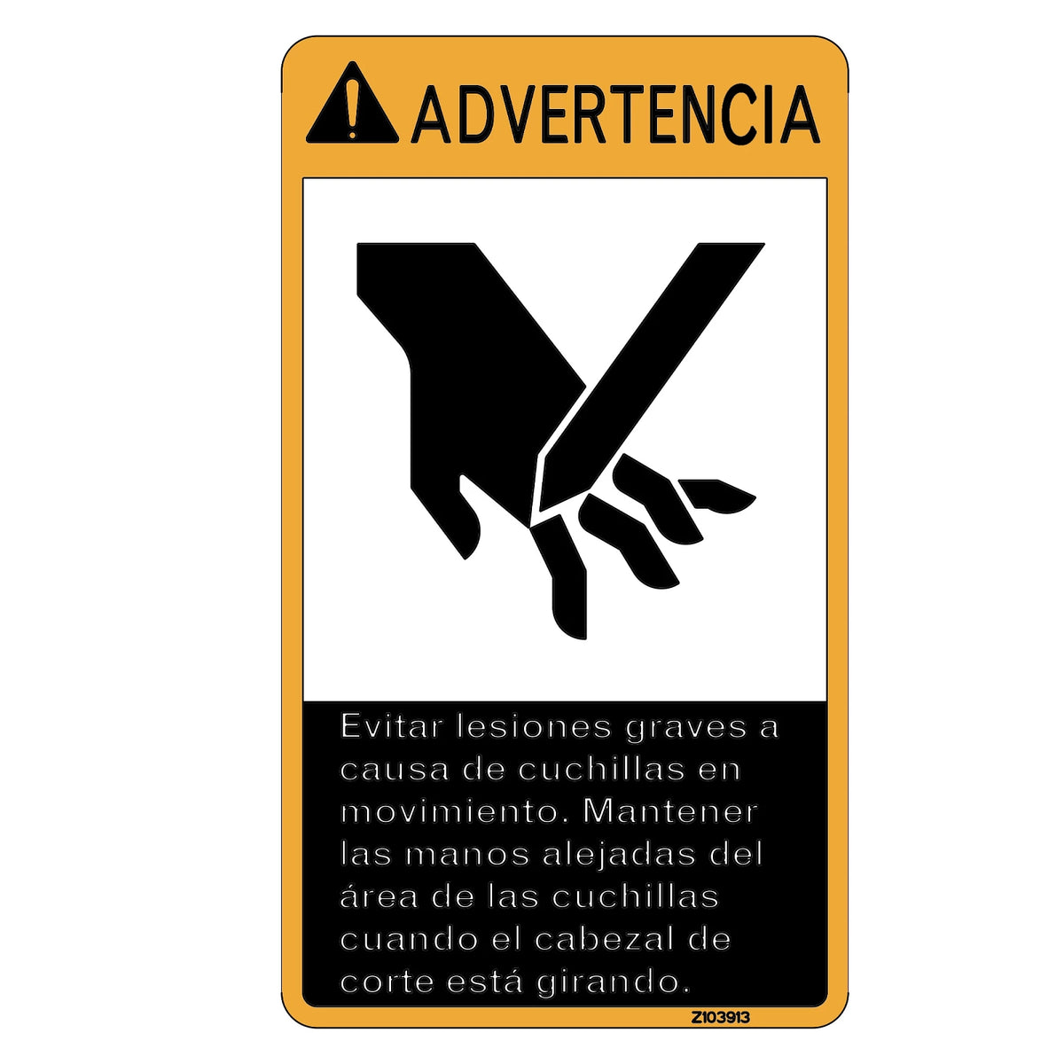 Z103913: Fits John Deere Z103913 Safety Sign, Label – Genuine OEM