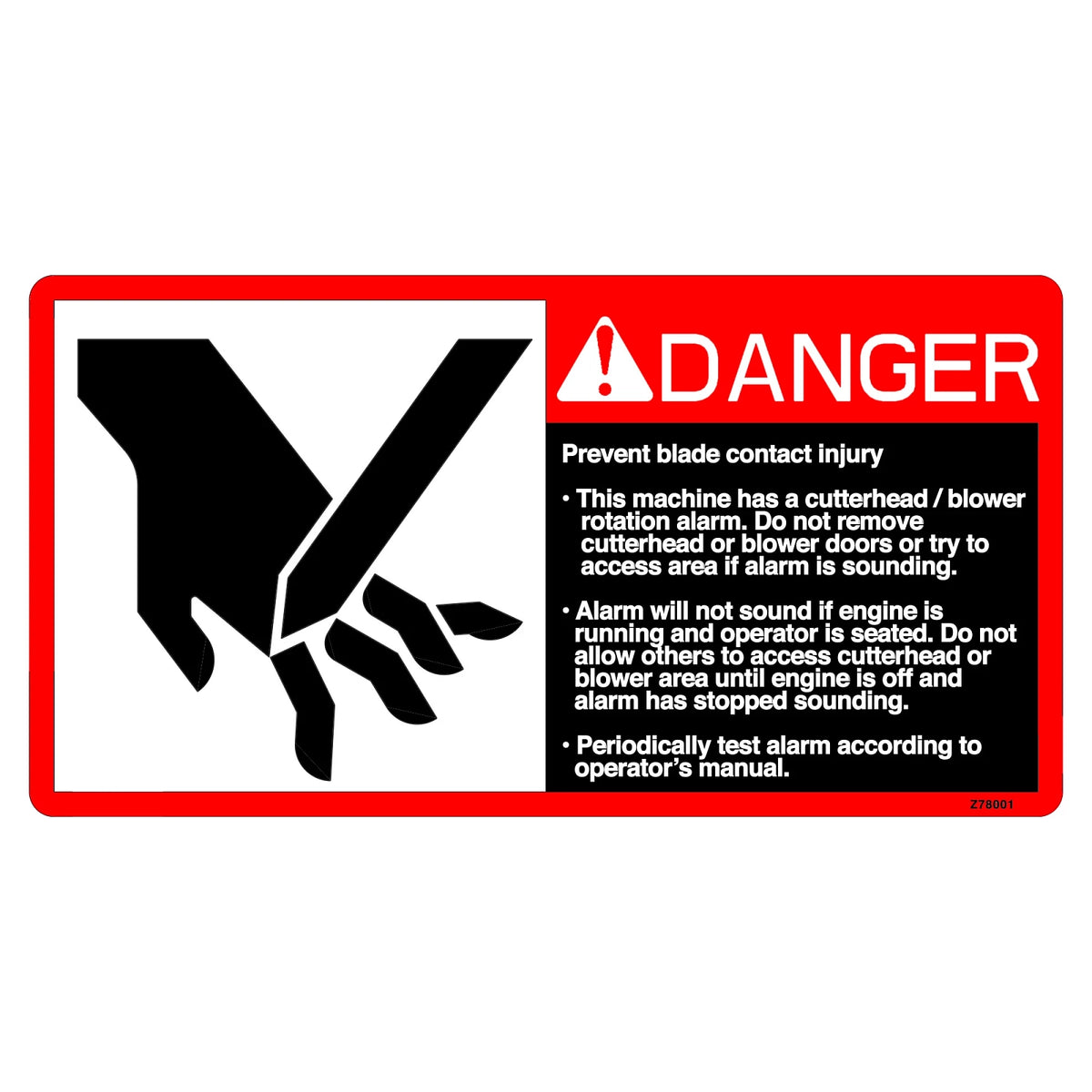 Z78001: Fits John Deere Z78001 Safety Sign, Label – Genuine OEM