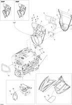 Fits 2005-2006 Ski-Doo GSX 380F / GTX 380F Models Duct Inlet Ass'y Includes 1 To 7, OEM Part # 509000321