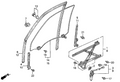 Honda New 1990-1993 Fits Honda Accord Right Front Door Glass Assembly (Green), Part # 73300-SM4-A00